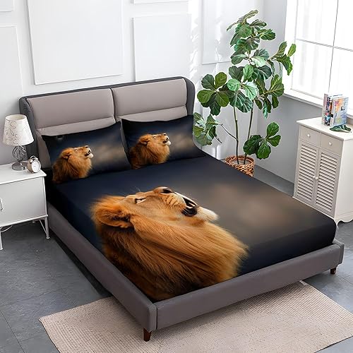 Drap-Housse 3D Animaux Sanglier Parure De Lit Drap Imprimé 90 x 200 cm avec Deux Taies d'oreiller 65 x 65 cm, Vert Poche de 30 cm de Profondeur Confortable Et Doux - Nail Gallerys