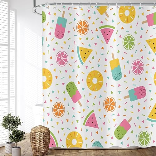 ASDCXZ Rideau de Douche Fleur 180x200 cm, Printemps été Rouge Coquelicot Plantes Lavables Textile Rideau Douche imperméable pour Baignoire avec 12 Crochets - Nail Gallerys