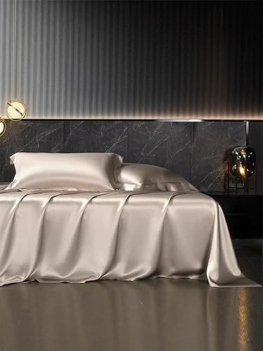 RUZGAR Drap Plat en Soie Lavée 170x230cm 230x250cm Drap de Dessus Luxueux et Rafraîchissant Draps de lit 2 Personnes Ultra Doux de Qualité Supérieure (Color : Blue, Size : 230x250cm) - Nail Gallerys