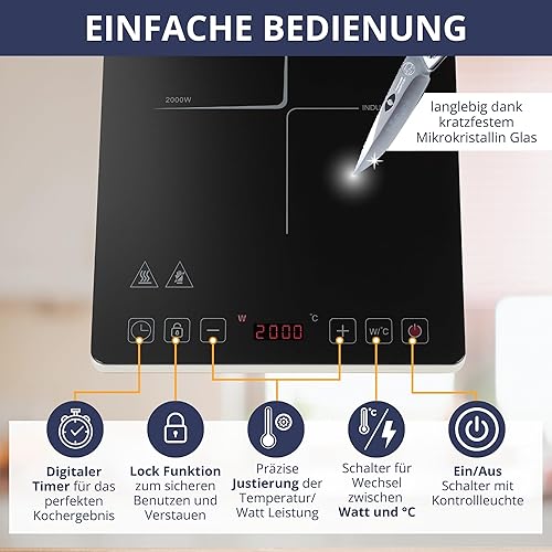 Sommertal Plaque à induction 2 plaques 3500 W - Nail Gallerys