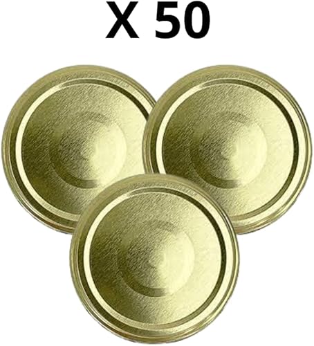 Couvercles OR Stérilisables pour pots en verre, couvercle universel, couvercle de remplacement | Diamètre 82 mm (100) - Nail Gallerys