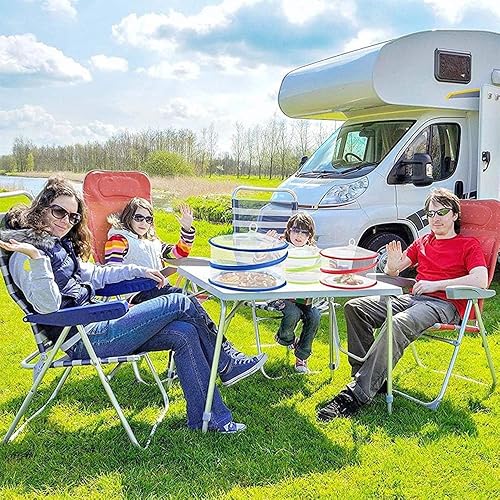 katmerio Moustiquaire pliable, 3 tailles, pour aliments, parapluies alimentaires, moustiquaire, filet anti-insectes, pour fruits et gâteaux - Nail Gallerys