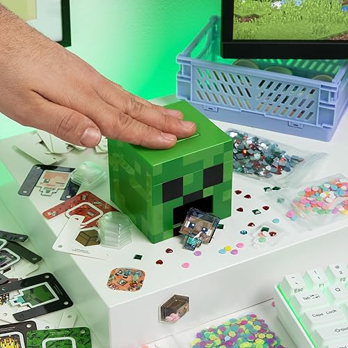 Paladone WeCool Minecraft Creeper Kit d'autocollants DIY 3D sous licence officielle pour enfants à partir de 6 ans, permet de réaliser 50 autocollants personnalisés, Cadeau créatif et jouet amusant - Nail Gallerys