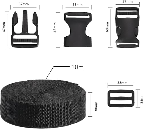 HUSZZM Sangle 30mm Snap Boucle Ceinture Extension Clip pour Sac À Dos DIY Artisanat Collier De Chien Bracelet - Nail Gallerys