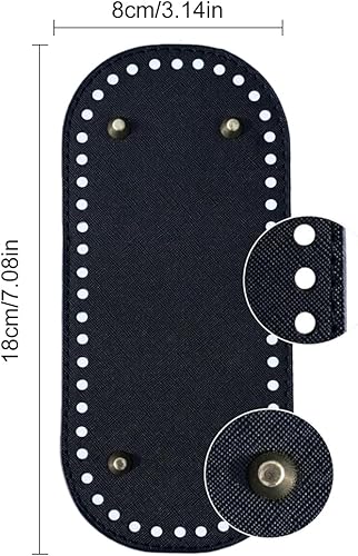 NTRUXZP Fond de Sac à Crocheter, 2 Pièces Fond de Sac, Fond de Sac Crochet en Cuir PU, Fond de Sac en Cuir PU, pour Sac au Crochet Sac à Tricoter Sac à bandoulière Accessoires de Bricolage - Nail Gallerys