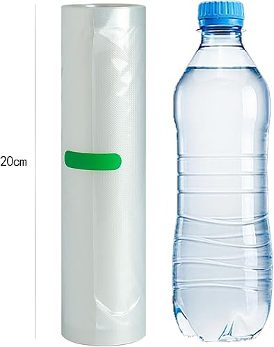 Sac Sous Vide Alimentaire, 2 Rouleau Rouleaux d'emballage pour Machine Sous Vide Sac de Congélation Sous Vide pour L'appareil de Mise Sous Vide (20x500cm) - Nail Gallerys