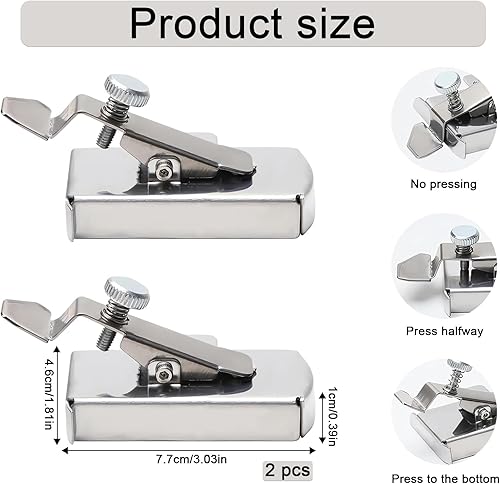 Guide de couture magnétique multifonction anti-curl - Accessoire universel pour machine à coudre - Guide de couture magnétique pour machine à coudre - Outil de fixation pour machine à coudre - Argenté - Nail Gallerys