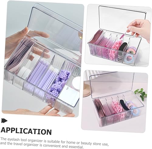 VICASKY boîte de rangement pour les cils petit comptoir Porte-outils d'extension des cils matériel Bureau organisateur de stockage de cils support de stockage d'extension de cils Acrylique - Nail Gallerys