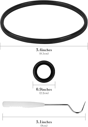 Linkidea Lot de 3 paires de pièces de rechange pour bouteille shaker, joint en silicone et bouchon de tasse avec pince à épiler, bague d'étanchéité parfaitement adaptée au modèle NBF70500 (noir) - Nail Gallerys