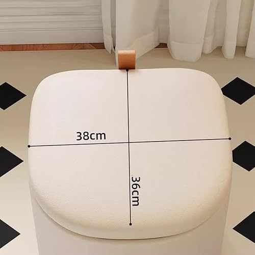 Pouf en cuir capitonné, pour canapé, tabouret de coiffeuse, repose-pieds avec rangement, repose-pieds avec rotation à 360 ° - Nail Gallerys