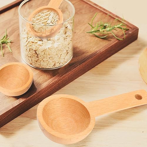 Lot de 2 cuillères à café, cuillère à café moulue en bois Mini cuillère à lait en poudre à grains de café Cuillère à soupe en bois Cuillère à mesurer pour grains moulus ou thé - Nail Gallerys