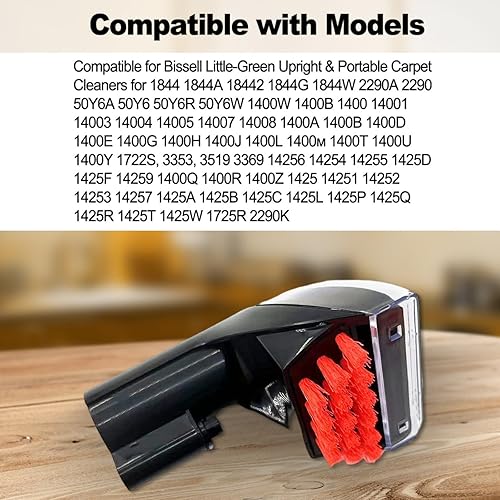 Emiif Brosse de rechange résistante pour tapis Bissell/Little Green/pour nettoyeur de tapis ProHeat 1425 Series (noir) - Nail Gallerys