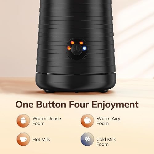 Morpilot Mousseur à Lait Électrique 4 en 1 à Mousse Chaude et Froide et Chauffe-lait, Emulsionneur Automatique 400W 240ml pour Cappuccino Macchiato Latte - Nail Gallerys