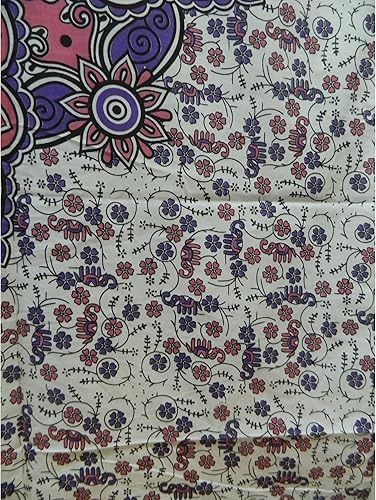 indischerbasar.de Couverture indienne Tenture Éléphants en cercle 235x200cm Coton Couvre-lit Rideau - Nail Gallerys