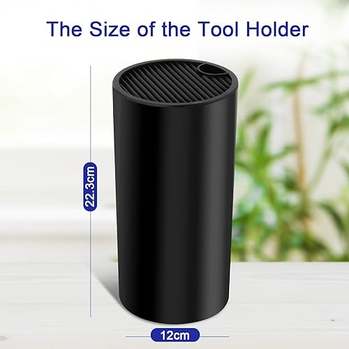 Blocs à Couteaux Vides Universel, Support à Couteaux De Cuisine, Rond Rangement Couteaux de Cuisine, Porte Couteaux Ustensiles, Support de Ustensiles De Cuisine, pour Gain Place Couteaux - Nail Gallerys