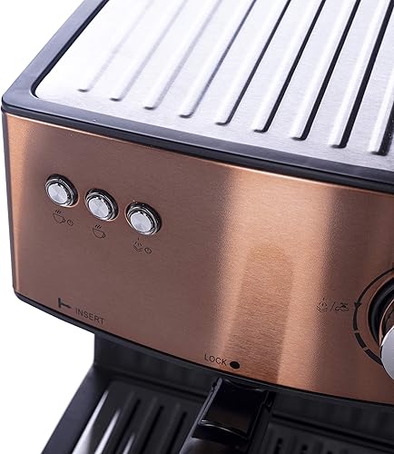 Adler CafetiÃšre Espresso, Aluminium, Doré 31,5 x 33,5 x 26 cm AD 4404cr - Nail Gallerys