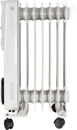 MaxxHome Radiateur à Bain d'Huile - Radiateur électrique - 4 niveaux de chauffage - Protection contre Surchauffe - 7 Éléments Chauffants - 1500W - Nail Gallerys