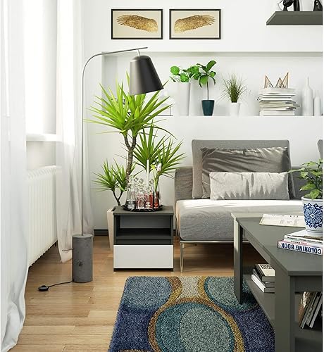 AKORD Commode avec 2 Tiroirs | L40 x H40 x P35 cm | Petit Meuble de Rangement | Commode Salon Coucher Enfant Adulte | La Tablet de Nuit | Chiffonier Petite Commode Chambre - Nail Gallerys