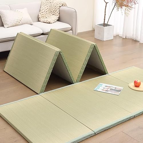Matelas Tatami Japonais, Confortable à Tatami Pliant Matelas Futon Ferme Et Confortable Avec Herbe Verte 100 % Naturelle Idéal Pour La Méditation, Le Yoga La Salle De Thé Zen Room(Size:200x90x3.5cm) - Nail Gallerys
