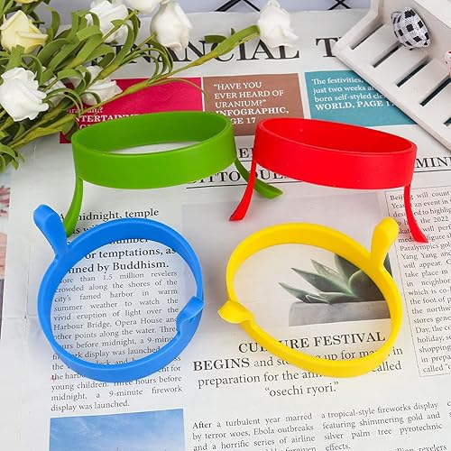 Lot de 4 anneaux à œufs ronds en silicone, anti-adhésifs, résistants à la chaleur, pour faire frire des œufs au plat, des crumpets Mcmuffin - Nail Gallerys