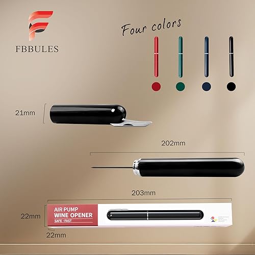FBBULES 3 PCS Tire-Bouchon Pompe à Air 2-en-1 avec Coupe-Capsule, Ouvre-Bouteille à Pression d'air pour Bouteilles pour Maison, Restaurant, Fête, Cadeaux pour les Amateurs de Vin - Nail Gallerys