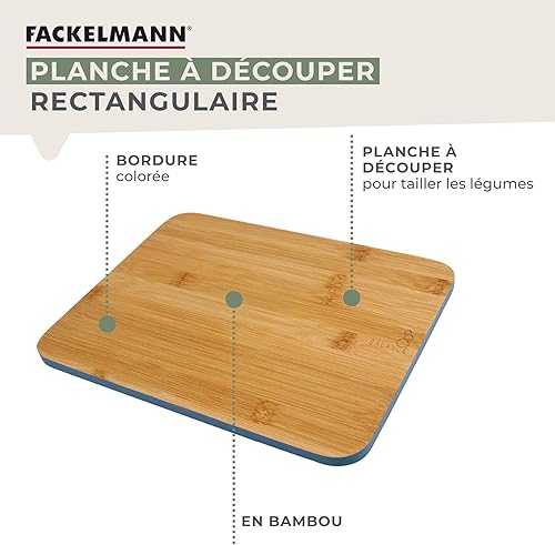 Fackelmann 37671 Planche à découper en bambou coins arrondis, planche a decouper, planche bois, planche à decouper cuisine, planche apéro, Bambou, 30 x 23 x 0,5 cm, Naturel - Nail Gallerys