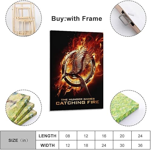 VZRSQZK Poster de film Hunger Games - Peinture décorative sur toile - Décoration moderne pour chambre à coucher - 40 x 60 cm - Nail Gallerys