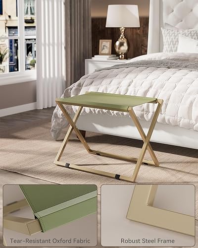 IBUYKE Luggage Rack for All Suitcase Sizes,Foldable Suitcase Stand,Metal Luggage Holder,Easy to Assemble for Bedroom Living Room Hotel,Gold TLR001G - Nail Gallerys