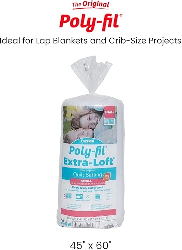 Fairfield Extra-Loft collé Polyester Batting-Crib Taille Pistolet x 152 cm, d'autres, Multicolore - Nail Gallerys