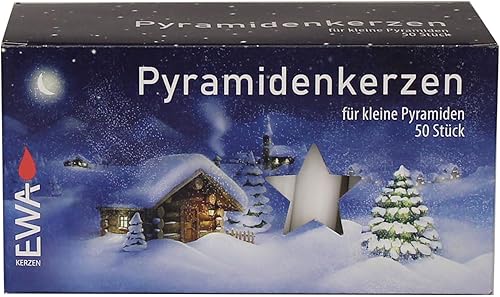 Jeka Lot de 50 Bougies Pyramides Blanches, Non parfumées - Nail Gallerys