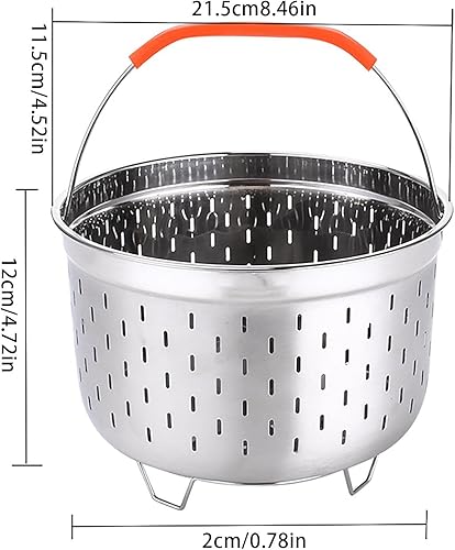 duhe189014 Panier À Vapeur Panier À Vapeur en Acier Inoxydable Tamis pour Casseroles Et Autocuiseurs, avec Poignée en Silicone pour Autocuiseurs Cuire À La Vapeur des Légumes, des Fruits, des accepted - Nail Gallerys