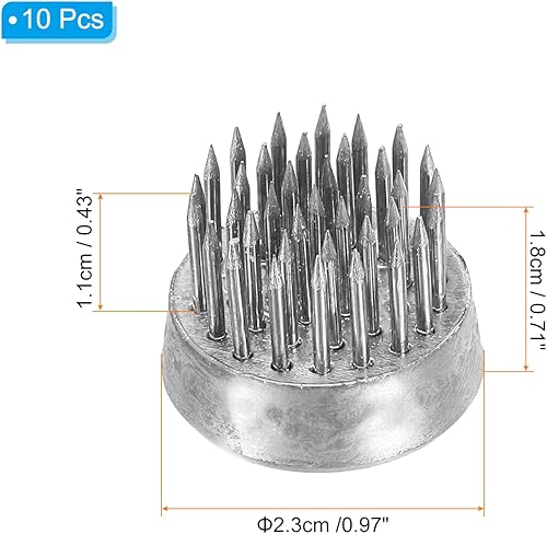 PATIKIL 0.9' Fleur Grenouilles Ikebana Kenzan, 10 pcs Fleur Arrangeur Outil Inox Floral Grenouille Broche Support pour Vase Fleur Arrangement, Argent Ton - Nail Gallerys