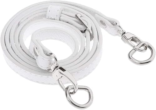 sharprepublic Sangle de Rechange en Cuir PU avec Anse Fermoir Rempalcement de Sac à Main,125-135 cm - Boucle Blanche - argentée - Nail Gallerys