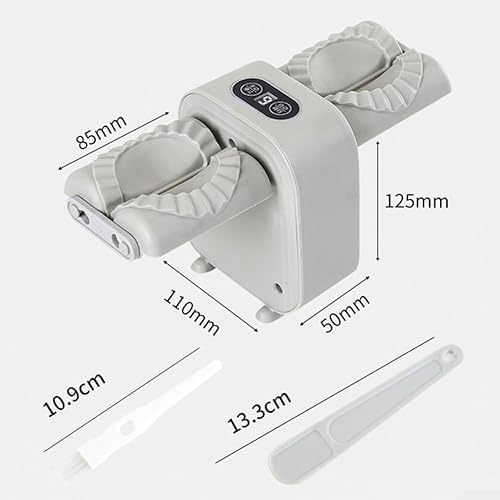 DAZZLEEX Machine à raviolis électrique entièrement automatique, 1000 mAh, facile à utiliser, machine à raviolis scellée (gris) - Nail Gallerys