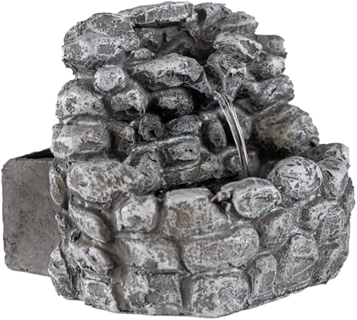 Holyhome Fontaine pour crèche en résine 15 x 15 x 10 cm (5,90 x 5,90 x 3,93 pouces), effet massif, fabriquée à la main, fabriquée en Italie - Nail Gallerys