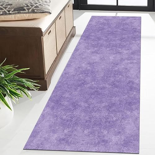 Tapis de Cuisine Antidérapant Lavable Tapis de Passage 50X180CM Tapis de Couloir Violet Abstrait Modern Tapis Paillassons Long Tapis Décoration Salon Tapis d'intérieur Entrée Chambre Tapis de Sol - Nail Gallerys