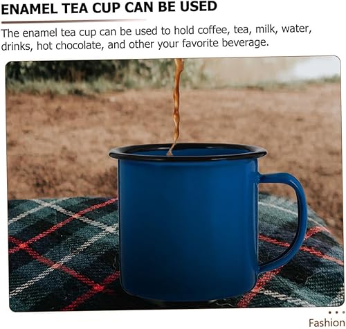 Générique Lot De 2 Tasses À Thé En Émail Tasses À Eau Vaisselle De Style Ancien Pour Pique-niques Bureau Maison - Nail Gallerys