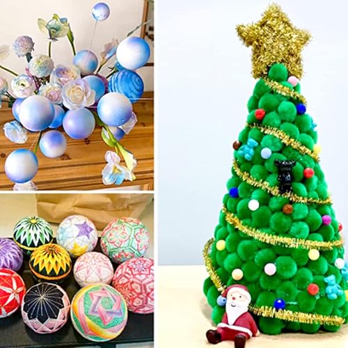 Boules en Mousse Blanche, 80 Paquets de Boules en polystyrène de 4 Tailles pour Les gâteaux, Les Mariages, Noël, la décoration intérieure, Boules Rondes romantiques et Douces pour l'artisanat - Nail Gallerys