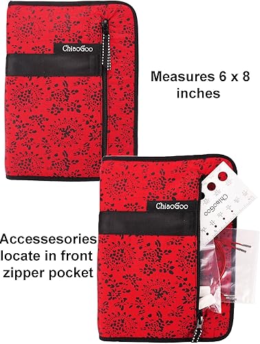 ChiaoGoo T-Spin Tunisian Ensemble de crochets interchangeables en bambou 14,5 cm Tailles US E, F, G, 7, H, I, J, K, L, M et N Livré avec sac Artsiga Crafts Project - Nail Gallerys