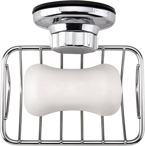 iPegtop Super Puissante Ventouse de Douche Solide résistant à la Rouille éponge Support pour Salle de Bain et Cuisine, Acier Inoxydable, Porte-Savon - Nail Gallerys