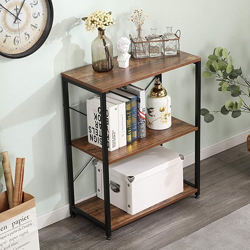 DlandHome Étagère de Rangement Étagère à 3 étages Robuste pour Salon 60 x 30 x 75 cm - Nail Gallerys