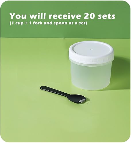 Ktnyl 20 Pièces Pot Yaourt, Petit Pot Conservation Bébé, Overnight Oats Jar, Boite Plastique Alimentaire, Convient Aux Repas Familiaux Quotidiens, Au Portionnement Dans Les Restaurants - Nail Gallerys