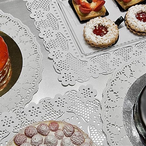 García de Pou 250 Unités - Dentelles Rectangulaires 54 g/m2, 50 x 40 cm Blanc Papier - Nail Gallerys