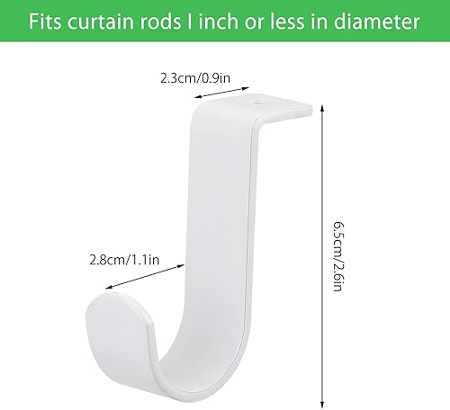DAWRIS Lot de 3 supports muraux réglables pour tringles à rideaux en acier inoxydable avec vis - Pour chambre à coucher et maison - Blanc - Nail Gallerys