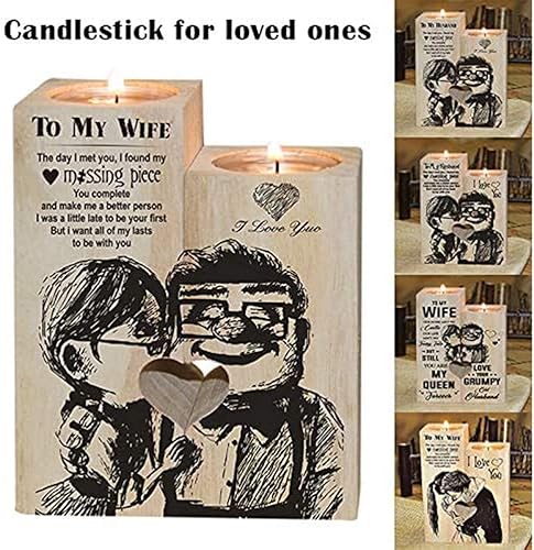 GMWD Bougeoir en bois en forme de cœur avec inscription « You Are My Queen Forever » - Cadeau décoratif pour les occasions romantiques et sociales - Nail Gallerys