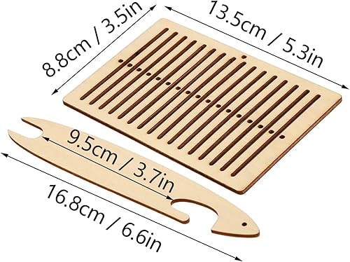 MUNEFE Peigne pour métier à Aiguilles, Ensemble de métier à Main en Bois, Kits de Tissage Multiples pour l'artisanat du Tricot, Sac de Bracelet, Ceinture DIY - Nail Gallerys