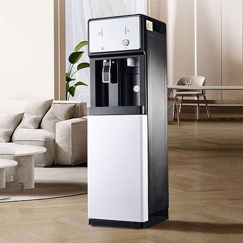 Generic Distributeur d'eau Autoportant Alimenté par Le Réseau Électrique, Fontaines À Eau pour La Maison,Le Bureau,Le Commerce, CECFJDEGH-SILVER-105*31*31CM - Nail Gallerys