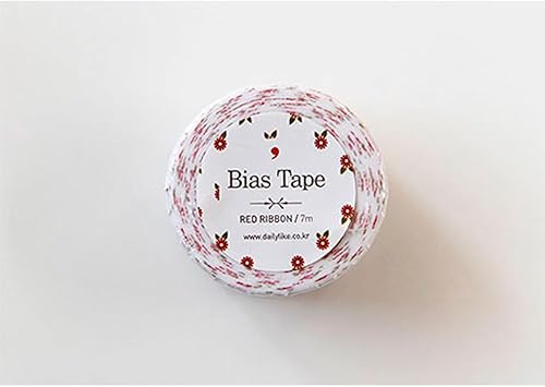 Ruban biais coton red ribbon 3,5cm.x7m. - Nail Gallerys