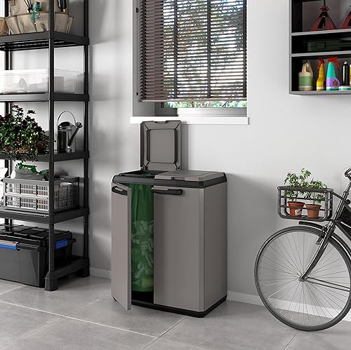 KETER | Poubelles de tri BASIC 68x39x85 Gris - Nail Gallerys