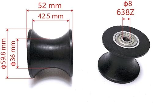 ZAMETTER Poulie de vélo elliptique en aluminium pour vélo d'appartement, machine elliptique, équipement de fitness, roue de guidage coulissant - Nail Gallerys